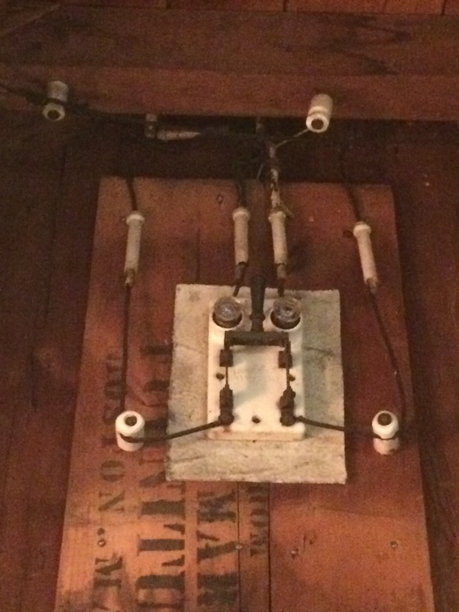 Knob and tube wiring at Wayside: Home of Authors, Concord, MA